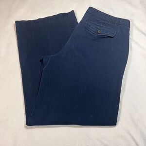 Vintage GAP Jeans Size 12 Wide leg Dark Blue Cotton Hipster Y2K Stretch Denim